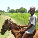 Riding to the field Riding to the field