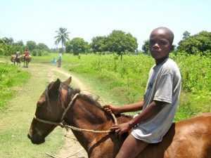 Riding to the field