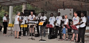 Musicians taking a bow after the concert