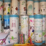 Pringles cans decorated and filled with school supplies by Deep River Elementary School students.  Ready to be shipped!