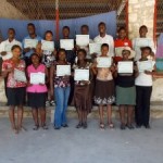 Early Education Teachers in Deschapelles Haiti with Certifications upon completion of Early Education Workshop 